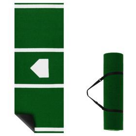 10ft x 3ft Softball Pitching Mat with Artificial Turf, Indoor & Outdoor Training Aid for Pitching Practice -Green