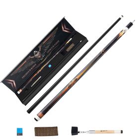Pool Cue, 1 Piece Pool Stick, 58 inch & 19 oz Canadian Maple Wood Billiard Pools Cue Stick with Multi-Layer Tip & ABS Connection Ring
