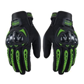 Racing Motorcycle Motorbike Motocross Riding Dirt Bike Full Finger Sports Gloves (Option: Green-L)