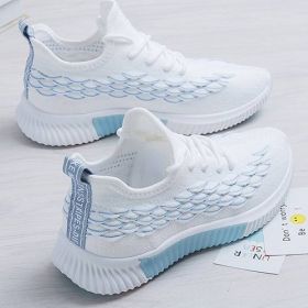 Women's Running Shoes Women's Vulcanized Women Casual Flat Shoes 2022 Sports Shoes Women's Walking Shoes Ladies Summer Plus Size (Shoe Size: 40, Color: Blue)