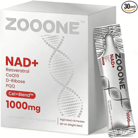 NAD booster, suitable for men and women (30 packs) with high-quality nicotinamide riboside and resveratrol, helping cellular energy (packaging: 60 packa)