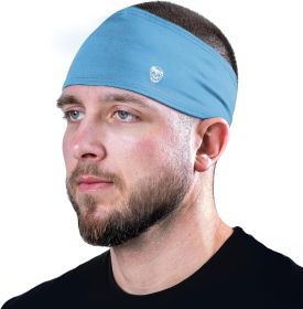 Workout Headbands for Men & Women-Comfortable Sweat Absorbing Band to Keep Hair Back During Running Sports Gym Cycling and Outdoor Activities (size: Azure  1-pack)