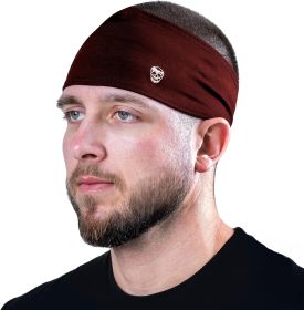 Workout Headbands for Men & Women-Comfortable Sweat Absorbing Band to Keep Hair Back During Running Sports Gym Cycling and Outdoor Activities (size: Wine    1-pack)