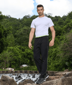 Men's Sweatpants, High-Performance Lightweight Long Pants with Zipper Pockets, Golf Athletic Pants (size: XL)