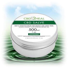 CBD Healing Salve Cream (Dosage: 500mg, Flavour: Peppermint)